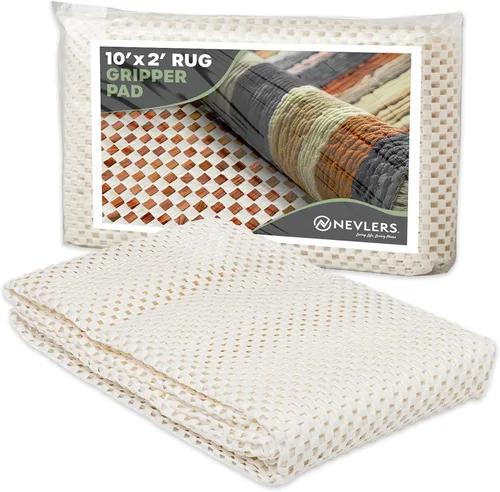 Nevlers Almohadilla antideslizante de 2 x 10 pies | Agarre antideslizante de PVC de tejido abierto para suelos de madera dura y otras superficies |