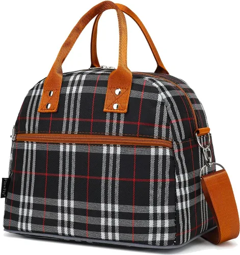 Miniatura 18 de FlowFly Fiambrera térmica con correa de hombro y asas para mujer, hombre y niños, amplia y reutilizable, congelable, bolso organizador de alimentos