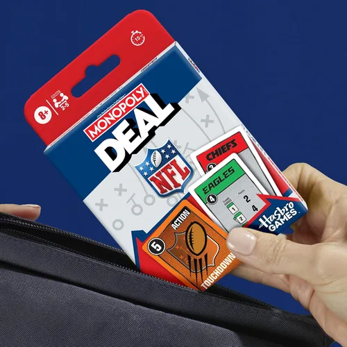 Miniatura 8 de Monopoly Deal NFL Edition Game Juego de cartas oficial de la NFL para familias y niños A partir de 8 años 2 a 5 jugadores 15 minutos