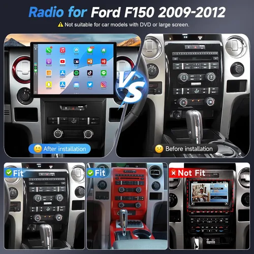 Miniatura 2 de Naifay 8Core 4G+64G Android 13 Car Stereo para Ford F150 2009 2010 2011 2012 actualización de radio, 2K 13.1 pulgadas pantalla táctil para Ford