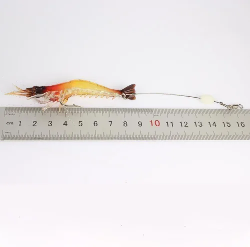 Miniatura 5 de Goture Soft Shrimp Lures Fishing Saltwater Luminous Shrimp Bait Set Fishing Lures with Sharp Hooks for Freshwater Saltwater Trout Bass Salmon