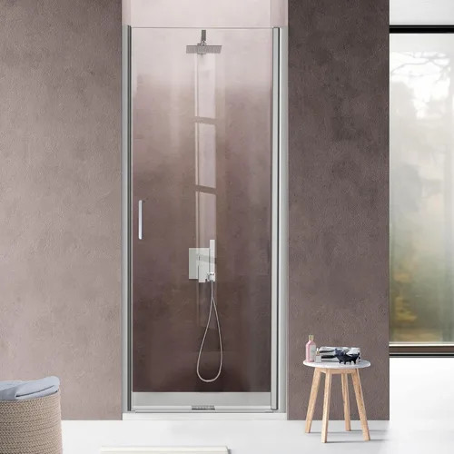 Miniatura 7 de Puerta de ducha de baño, puerta de ducha de vidrio templado sin marco, panel de ducha de 28" de ancho x 72" de alto, puerta de ducha batiente simple