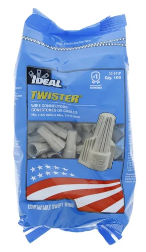 Miniatura 8 de Conector de cables eléctrico IDEAL 30-341P Twister, Modelo 341 Tostado, (100/Bolsa)