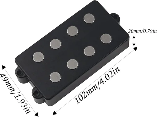 Miniatura 5 de Noiseless Good Balance - Pastilla de bajo de 4 cuerdas compatible con bajo (negro)