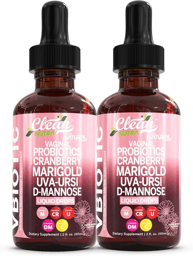 VBiotic Gotas Líquidas Probióticas Vaginales para Mujeres | Probióticos para Mujeres | Suplemento de Salud Vaginal de Uva Ursi, Cola de Caballo,