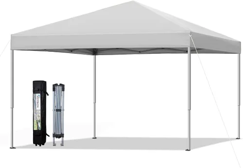 Miniatura 6 de Tienda de campaña desplegable de 10 x 10 pies, configuración para 1 persona, refugio solar instantáneo al aire libre, patas rectas con funda de Negro