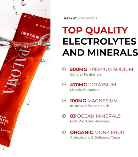 Miniatura 3 de Instant Hydration Paquetes de Polvo de Electrolitos - Mezcla de Bebida de Electrolitos Paloma - Sin Azúcar - Keto, Vegano, Sin Gluten, Sin OMG