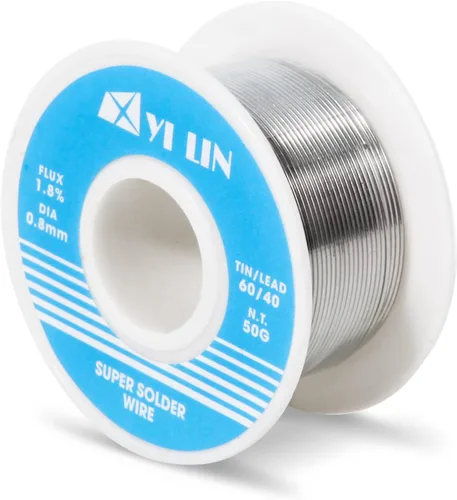Miniatura 8 de YI LIN 60/40 Soldadura 3.53 oz de estaño plomo colofonia núcleo alambre de soldadura para soldadura eléctrica (0.031 in/3.53 oz)