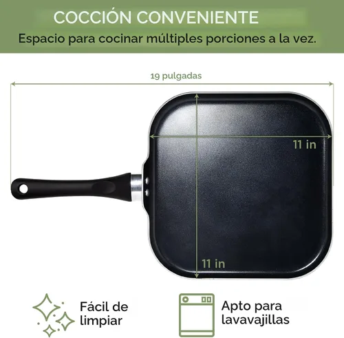 Miniatura 6 de Ecolution Artistry - Sartén antiadherente, 11 pulgadas, color negro