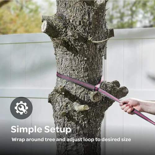 Miniatura 3 de Hamaca Duradera con Capacidad de 500 Libras, Silla Hamaca de Camping de Nylon - Tamaños Doble o Individual con Correas para Árboles y Bolsa