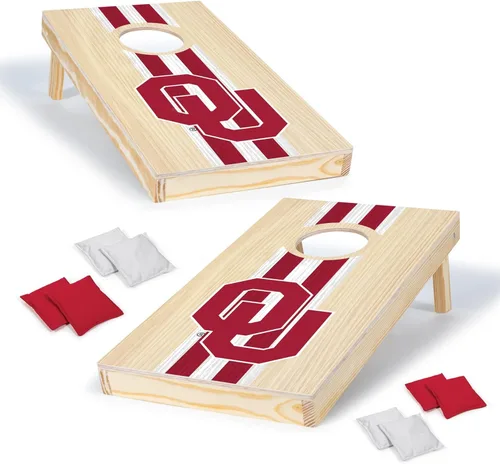 Miniatura 25 de Wild Sports College - Juego de cornhole de madera maciza de 1 x 2 pies con impresión directa HD gráficos del equipo, tamaño de viaje