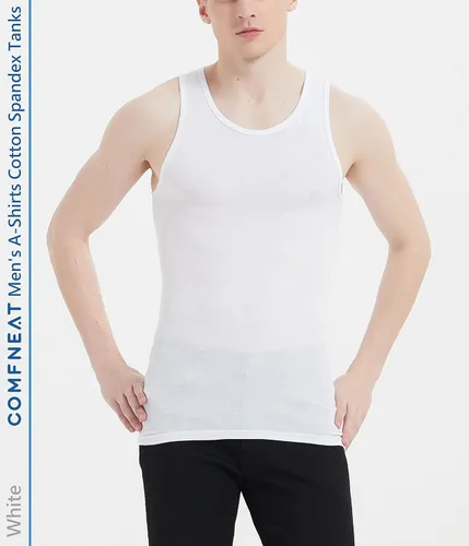Miniatura 2 de Comfneat Paquete de 6 camisetas sin mangas de algodón y elastano para hombre