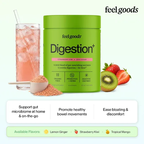 Miniatura 2 de Feel Goods Gut Guardian, Mezcla de bebida en polvo para la salud digestiva, polvo de fibra probiótica con prebióticos y L glutamina para la salud
