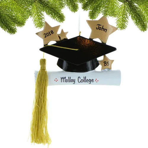 Miniatura 8 de Adornos de graduación personalizados 3D de la clase de 2025, adornos de árbol personalizados para 2025, regalos de graduación personalizados