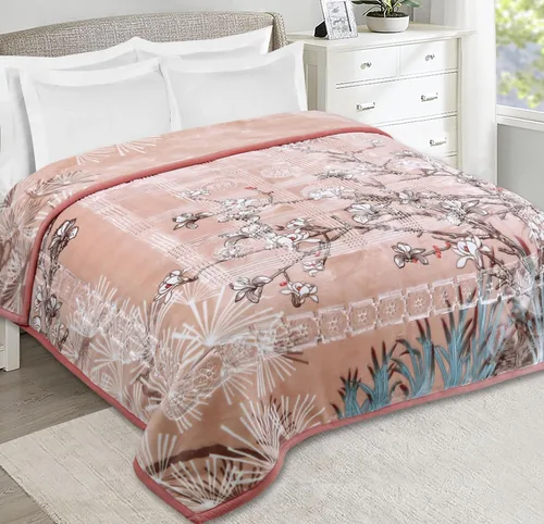 Nest - Manta acogedora y cómoda de visón coreano para invierno (01 - melocotón, Queen (79 x 94 pulgadas)