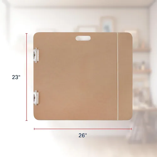 Miniatura 2 de Saunders Tablero de dibujo reciclado de 23 x 26 pulgadas, fabricado en Estados Unidos, tablero de dibujo de artista con asa, 2 clips laterales