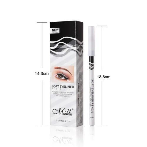 Miniatura 8 de Fashionwu Lápices delineadores de ojos blancos de uso profesional como resaltador, suaves, impermeables, sombra de ojos de larga duración