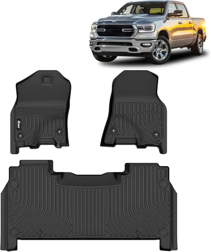 Miniatura 46 de FREEMOTOR802 Compatible con Ford Maverick 2.5L híbrido 2022-2025, alfombrillas de piso negras moldeadas en 3D, protección para 1ª y 2ª fila