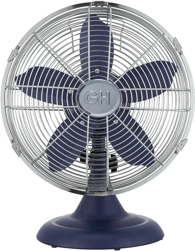Miniatura 19 de Good Housekeeping 92604 Ventilador de escritorio de mesa de oficina de metal completo de 30,5 cm retro con oscilación amplia, 3 ajustes de velocidad