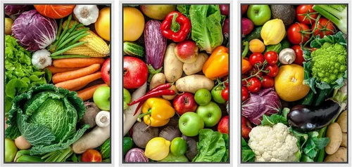 Miniatura 55 de wall26 Lienzo enmarcado para pared, juego de arte de hierbas, verduras y condimentos en madera, alimentos, fotografía cultural, realismo, paisaje