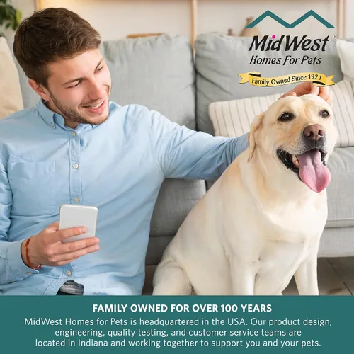 Miniatura 7 de MidWest Funda para jaula de perro, para dar privacidad, se puede lavar a máquina y secar Patrón geométrico marrón