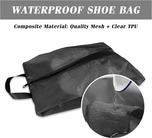 Miniatura 4 de Moyad Bolsa para zapatos de viaje para hombres y mujeres, paquete de 2 bolsas grandes XXL para zapatos con cremallera, organizador de zapatos, bolsa