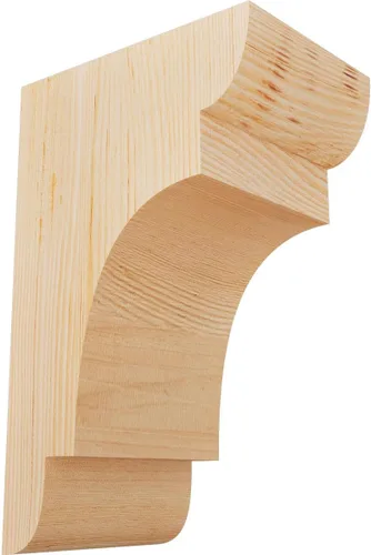 Miniatura 122 de Ekena Millwork COR04X12X12NEB00RWR 4 pulgadas de ancho x 12 pulgadas de profundidad x 12 pulgadas de alto New Brighton Rough Sawn Corbel, cedro rojo