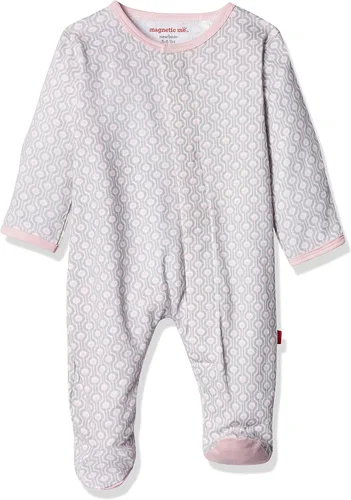 Magnificent Baby Pijama de algodón con cierre magnético para niñas