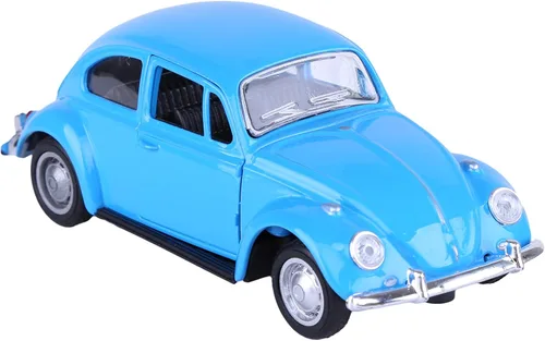 Miniatura 4 de Berry President 1967 Clásico Beetle Bug Vintage 1/32 Escala Modelo de Coche de Juguete de Metal Tirado hacia atrás para Regalo/Niños (Azul)