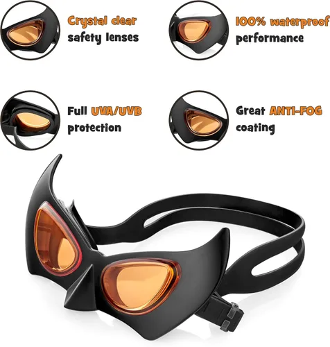 Miniatura 3 de Gafas de natación para niños – Superhéroe Batman – Divertidas gafas de natación para niños y niñas (de 3 a 8 años)