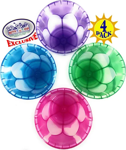 Miniatura 4 de Matty's Toy Stop Beach Gear - Juego de cubos de arena de plástico opaco de 6.5 pulgadas, color azul, rosa, verde y morado, paquete de 4