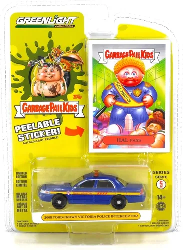Collectibles Greenlight 54090-C - Cubo de basura para niños, serie 5 – Hal Pass – 2008 Crown Victoria Police Interceptor – Guardia de Alta Seguridad