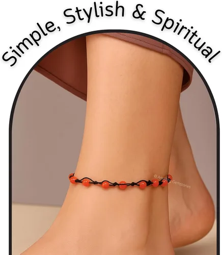 Miniatura 124 de Amazing Gemstone Crystal Anklet Ankle Bracelets for Women - Waterproof Beaded Healing Crystal Anklets, Plus Size Chakra Gemstone Bead Anklet