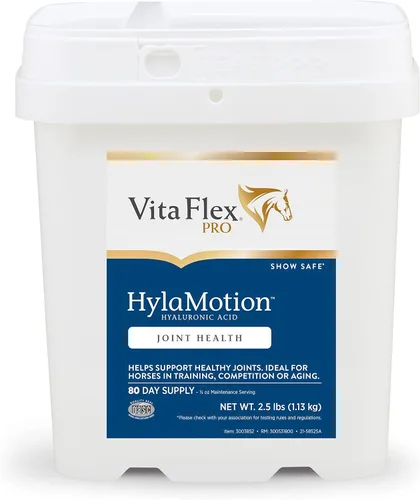 Vita Flex Pro Hylamotion Suplemento para articulaciones de caballo de ácido hialurónico; ideal para caballos de envejecimiento, entrenamiento o