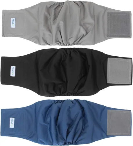 Miniatura 10 de Teamoy Pañales reutilizables para perros machos, bandas lavables para el vientre para cachorros, paquete de 3
