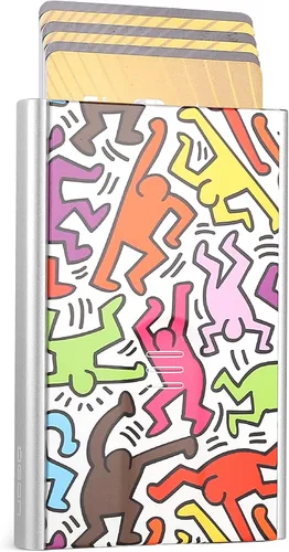 Miniatura 31 de ÖGON -DESIGNS- Tarjetero automático de aluminio, protección RFID contra fraude y desmagnetización, cartera delgada y minimalista para hombres