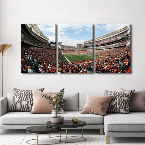 Miniatura 4 de Lienzo grande para pared, cuadro de fútbol americano Paul Brown, arte de pared para decoración de pared del hogar, pósteres de estadio deportivo