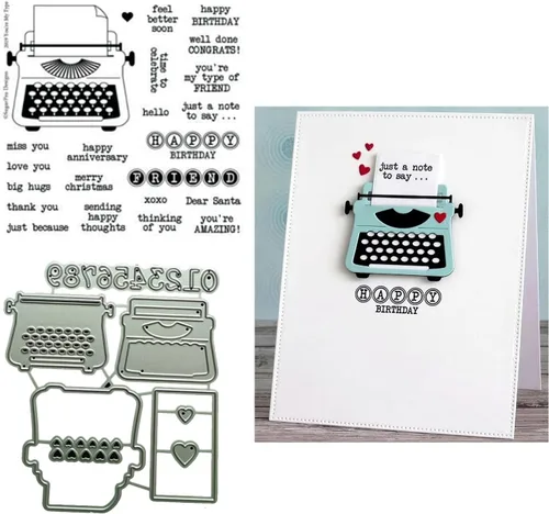 Juegos de sellos y troqueles transparentes para impresora para hacer tarjetas, plantillas de corte de metal para álbumes de recortes, álbum de