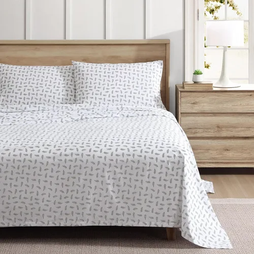 Miniatura 13 de Eddie Bauer - Sábanas tamaño Queen, juego de ropa de cama de percal de algodón, decoración del hogar crujiente y fresca (Canoe Lake Paddle, Queen)