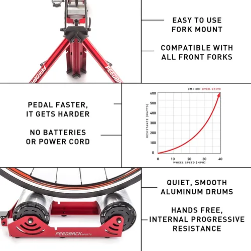 Miniatura 3 de FEEDBACK SPORTS Omnium Lightweight and Portable Bike Trainer for 16” to 29” Wheels Travel Bag Included