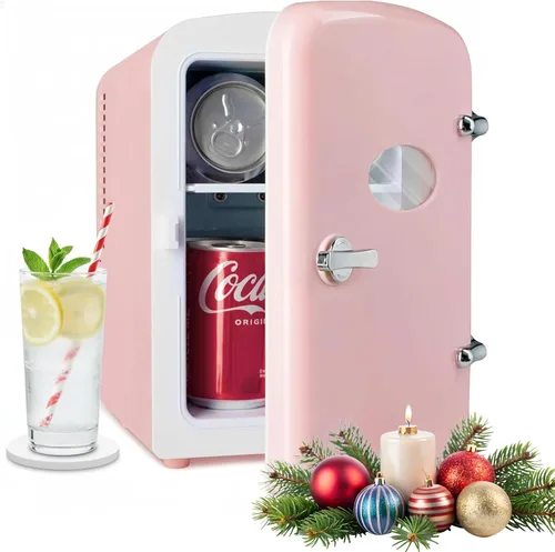 Miniatura 10 de HealSmart Mini refrigerador de 4 litros con ventana de observación, capacidad para 6 latas, enfriador y calentador portátil sin freón y portátil