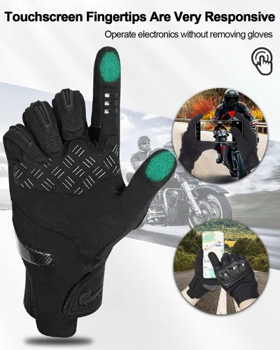 Miniatura 3 de RIGWARL Guantes de motocicleta para hombres y mujeres, para pantalla táctil, transpirables, ligeros, guantes antideslizantes para motocross