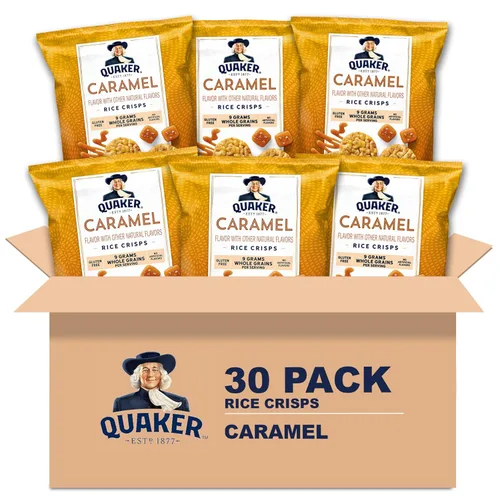 Miniatura 9 de Quaker - Patatas fritas de arroz, sin gluten, mezcla de variedad dulce y salada de 4 sabores, porción única, 19 g, paquete de 30