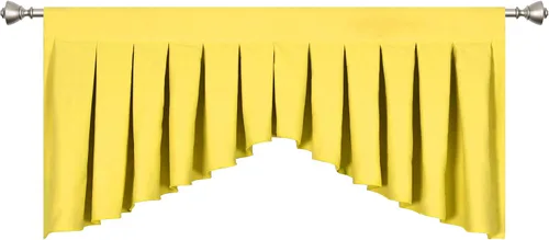 Miniatura 3 de Cenefas para Sala de Estar Amarillo Brillante Opacas con Bolsillo para Barra Cenefas para Ventanas, Paquete de 1 (Amarillo Brillante 39" An x 20" L)