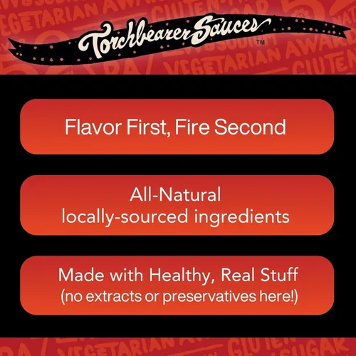 Miniatura 8 de Torchbearer Sauces Salsa de Garlic Reaper, 5 onzas – Carolina Reaper Peppers – Todo natural, vegano, sin extractos, fabricado en Estados Unidos