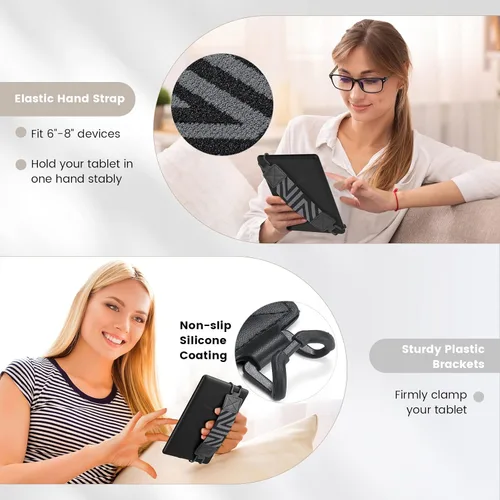Miniatura 5 de MoKo Correa de seguridad con agarre de mano para Kindle eReaders de 6-8" Fire Tablet, Kindle/Kobo/Voyaga/Lenovo/Sony E-Book Tablet, Correa de mano