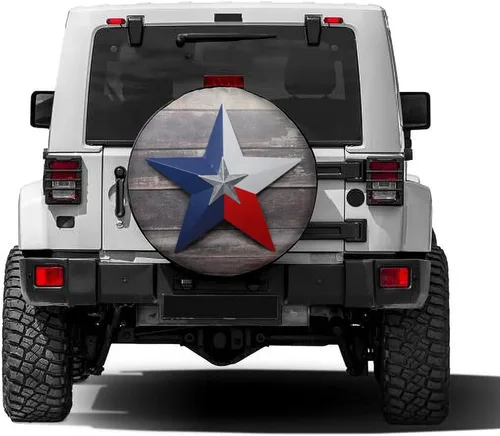 Miniatura 4 de American Star Texas - Cubierta de neumático de repuesto de piel sintética para remolque, RV, SUV y muchos vehículos, 14 pulgadas