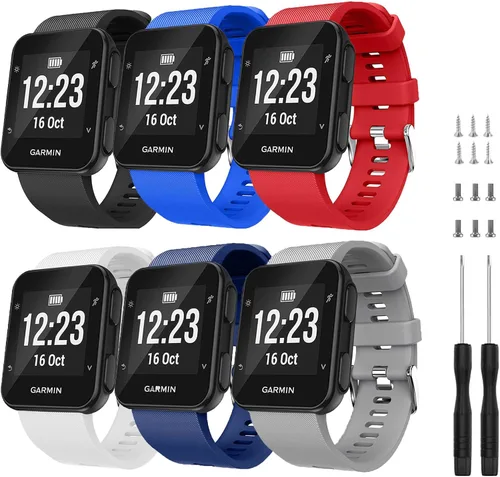 Miniatura 9 de GVFM banda compatible con Garmin Forerunner 35, silicona suave correa de repuesto para reloj inteligente Garmin Forerunner 35, se ajusta a muñeca