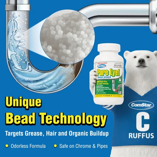 Miniatura 3 de Pure Lye Cuentas 99% puras de hidróxido de sodio Respetuoso con el medio ambiente, fuerza industrial, abridor de drenaje biodegradable Seguro