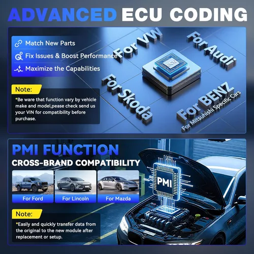 Miniatura 4 de VDIAGTOOL Herramienta de escaneo bidireccional VD70, herramienta de diagnóstico de escáner OBD2 con codificación ECU, más de 36 restablecimientos
